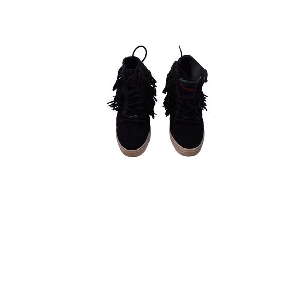 womens not rated wedge with fringe sneaker - Picture 1 of 5